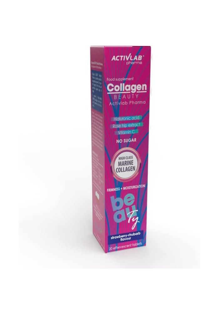 ACTIVLAB Collagen Beauty Effervescent Tablets - Strawberry-Rhubarb Flavor - Image 2