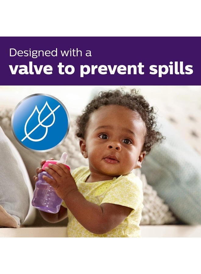 Avent Philips Avent My Easy Sippy Cup, 9 Ounce, Pink/Purple, Stage 2 (colors may vary) - Image 2