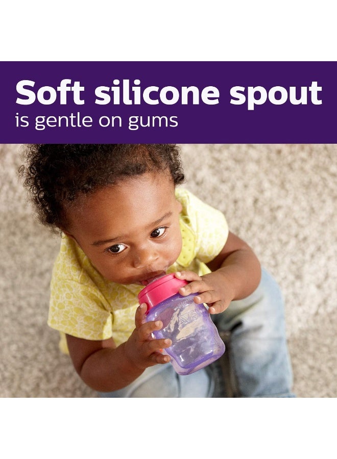 Avent Philips Avent My Easy Sippy Cup, 9 Ounce, Pink/Purple, Stage 2 (colors may vary) - Image 4