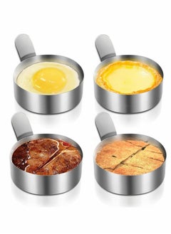 Y&D 4-Pack Egg Mold Ring Stainless Steel Round Rings for Frying or Poaching Eggs Non Stick Molds Cooking Fried Pancake Beefsteak  - Image 1