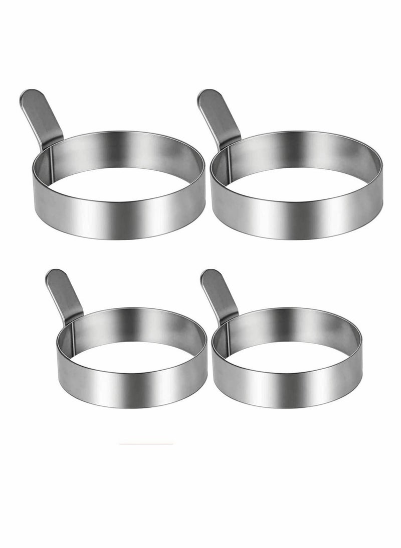 Y&D 4-Pack Egg Mold Ring Stainless Steel Round Rings for Frying or Poaching Eggs Non Stick Molds Cooking Fried Pancake Beefsteak  - Image 2