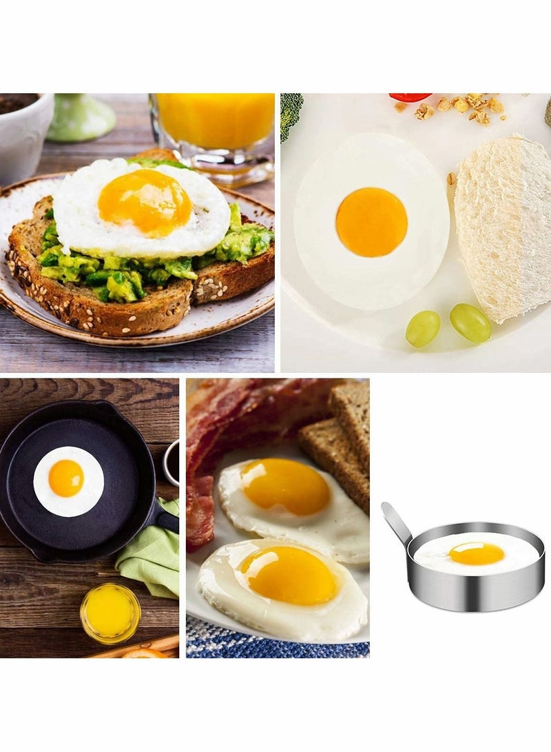 Y&D 4-Pack Egg Mold Ring Stainless Steel Round Rings for Frying or Poaching Eggs Non Stick Molds Cooking Fried Pancake Beefsteak  - Image 5