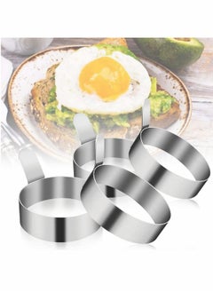 Y&D 4-Pack Egg Mold Ring Stainless Steel Round Rings for Frying or Poaching Eggs Non Stick Molds Cooking Fried Pancake Beefsteak  - Image 3
