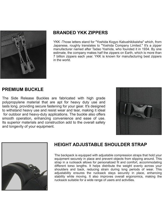 TRAWOC ALPHA 50 Litre Travel Backpack - Image 4