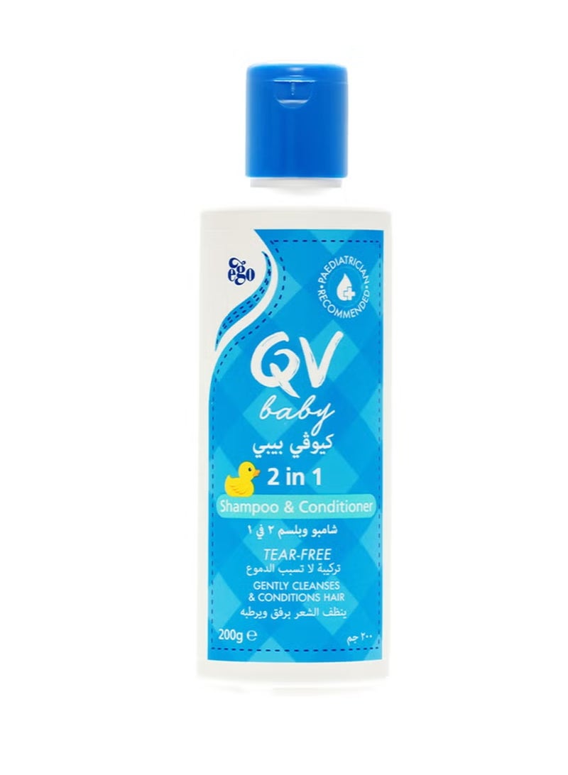 Ego QV Baby 2 in 1 Shampoo & Conditioner 250gm - Image 1