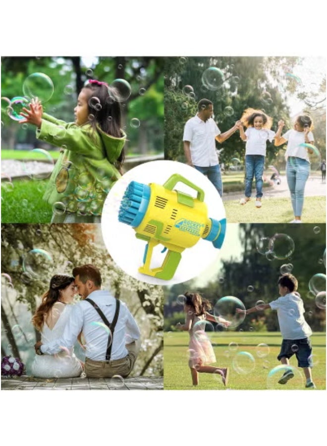 جاجيك 49-Hole Bubble Gun with Bubble Solution & LED Lights – Automatic Electric Bubble Blower Toy for Kids | Fun Outdoor Play for Boys & Girls Ages 4-8 | Nonstop Big Bubble Maker for Birthdays, Parties & Family Fun | Safe & Easy-to-Use Toddler Bubble Machine - Image 4