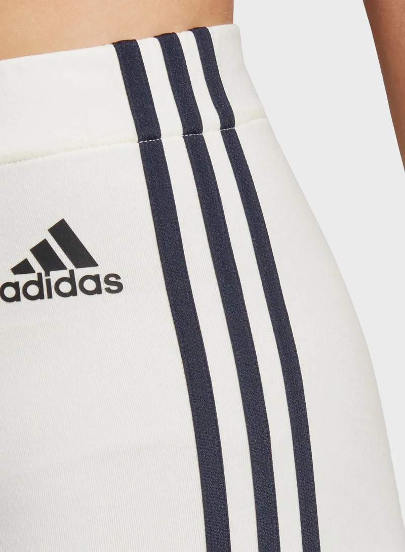 Adidas 3 Stripe High Rise Flower Print Leggings