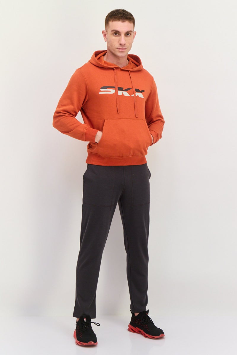 SKECHERS Men Sportswear Fit  Graphic Print Long Sleeves Outdoor Sweatshirt, Orange  - Image 4