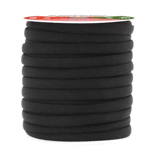 Mandala Crafts 20 YDs ¼ Inch Black Welting Cord Filler Rope - Cotton Piping Sewing Welt Cord for Drapery, Pillow Trimming, and Upholstery Cording - Image 1