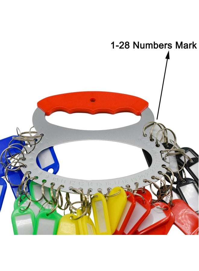 Maydahui Key Organizer Management Portable Key Chain With 28 Separable Key Rings And 30 Assorted Color Key Tags - Image 3