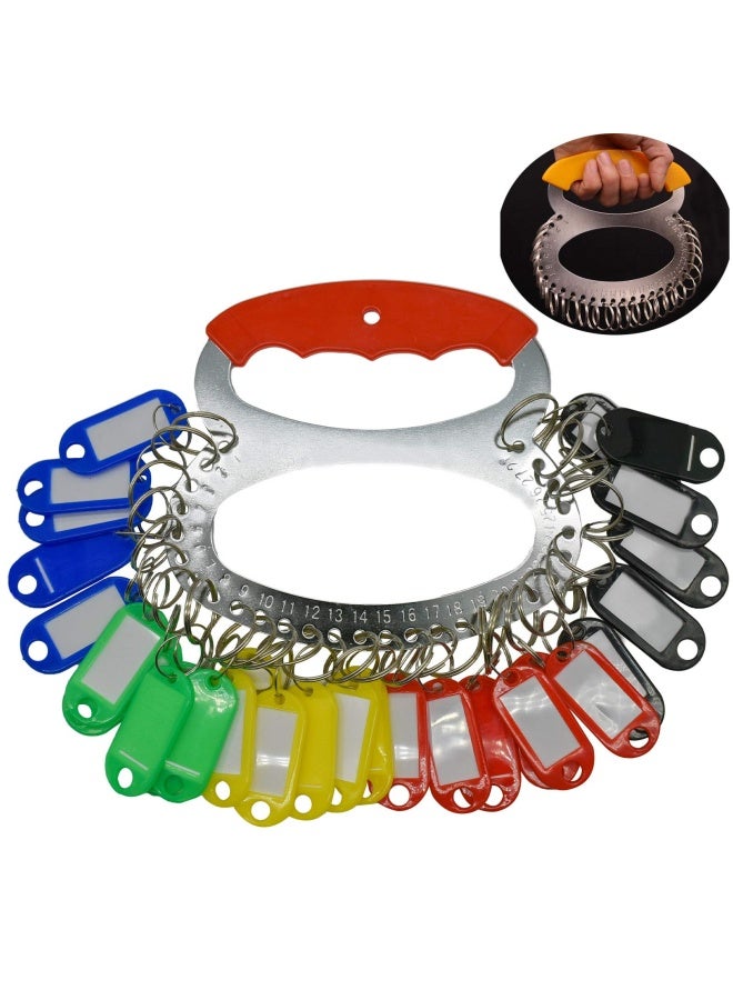 Maydahui Key Organizer Management Portable Key Chain With 28 Separable Key Rings And 30 Assorted Color Key Tags - Image 1