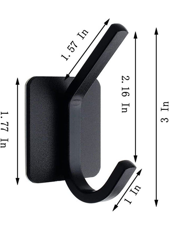 Adhesive Hook,4 Pack Heavy Duty Wall Hooks,Stainless Steel Towel Hooks Bathroom Coat Hook Self-Adhesive Wall Mounted Hook for Bathroom Kitchen - Image 2
