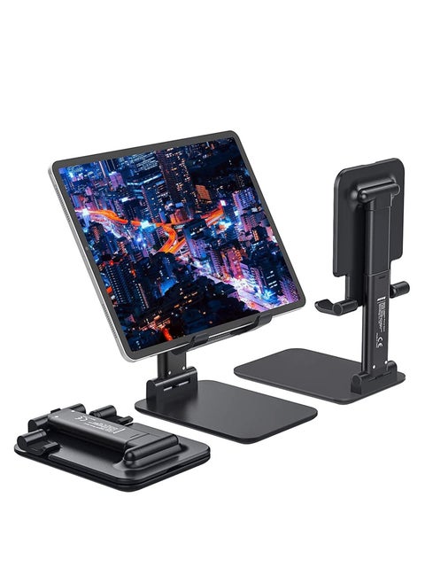 Extendable Compact Desktop Tablet Stand Holder Cradle Dock Compatible with Phones, iPad, Samsung Galaxy Tabs