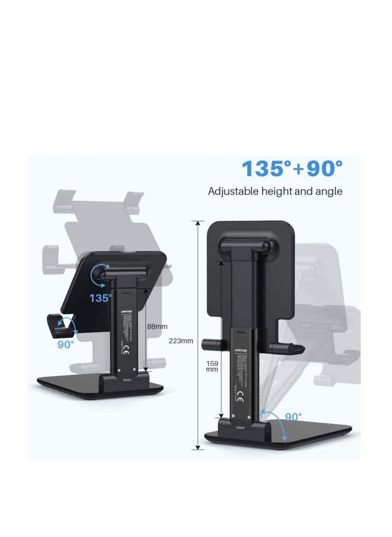 Extendable Compact Desktop Tablet Stand Holder Cradle Dock Compatible with Phones, iPad, Samsung Galaxy Tabs