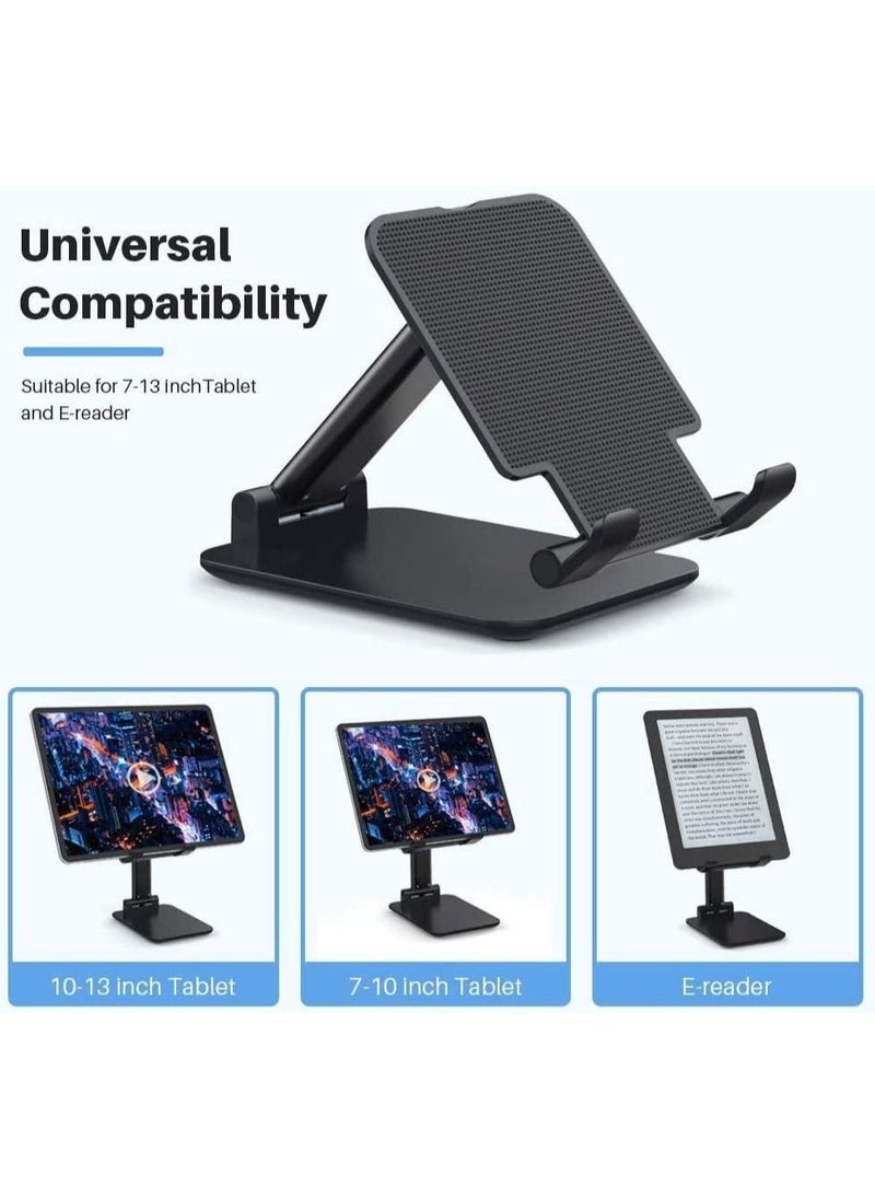 Extendable Compact Desktop Tablet Stand Holder Cradle Dock Compatible with Phones, iPad, Samsung Galaxy Tabs