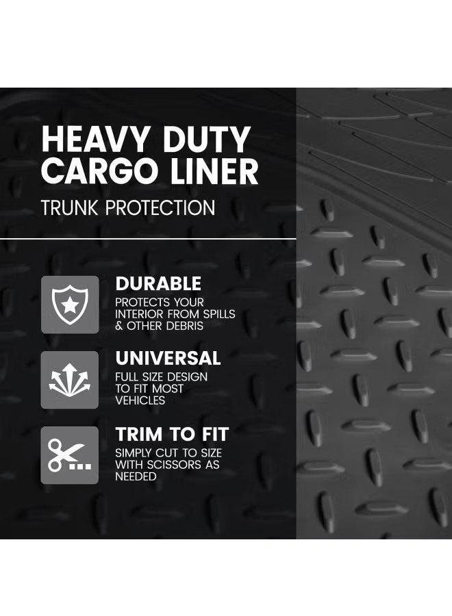 Realfrog Heavy Duty Car Cargo Liner Trunk Mat 138*112 cm, No-slip Car Back Floor Mat, All Weather Trunk Protection, Universal Fit Car Flooring, Trim To Fit & Durable Protection for Car Suv Sedan - Image 4
