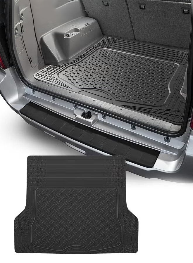 Realfrog Heavy Duty Car Cargo Liner Trunk Mat 138*112 cm, No-slip Car Back Floor Mat, All Weather Trunk Protection, Universal Fit Car Flooring, Trim To Fit & Durable Protection for Car Suv Sedan - Image 1