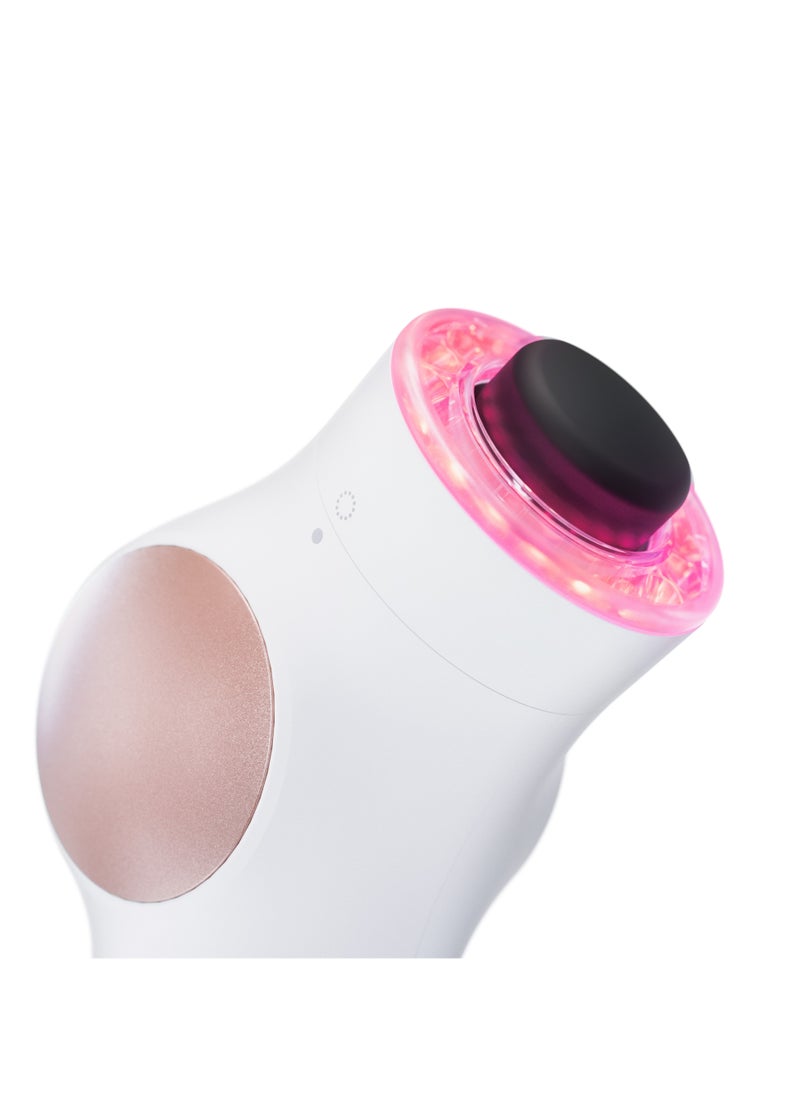 Therabody - TheraFace PRO - Handheld Facial Massage Device - Compact Electric Face and Skin Care Therapy Tool - 8-in-1 Treatment with Microcurrent and LED Light Therapy Rings for Ultimate Personal Beauty, White - Image 1