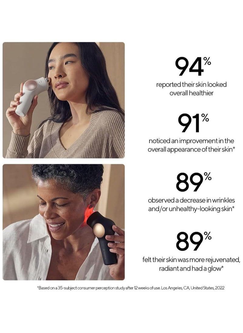 Therabody - TheraFace PRO - Handheld Facial Massage Device - Compact Electric Face and Skin Care Therapy Tool - 8-in-1 Treatment with Microcurrent and LED Light Therapy Rings for Ultimate Personal Beauty, White - Image 1