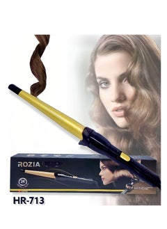 Rozia Rozia Hair Curler with Ceramic Coating, Adjustable Temperature & 360° Rotating Power Cord – Fast Heating Curling Iron for All Hair Types 