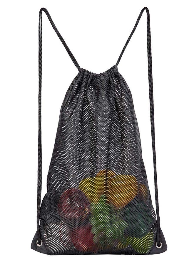 COVAX Heavy Duty Mesh Drawstring Bag, Sport Equipment Storage Bag for Beach, Swimming - Image 1