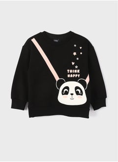 LC WAIKIKI Crew Neck Long Sleeve Printed Girl's Sweatshirt  - Image 1