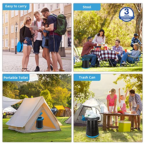 Panmout XXL Portable Toilet - 19.7"H Adjustable Foldable Camping Toilet, Luggable Loo with Lid, Strap,Toilet Bag for Camping, Hiking, Travel and Car - Image 4