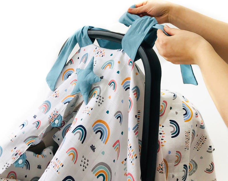 Atölye Eda Muslin Stroller Cover Cushion Pouch 3 Pieces - Image 2