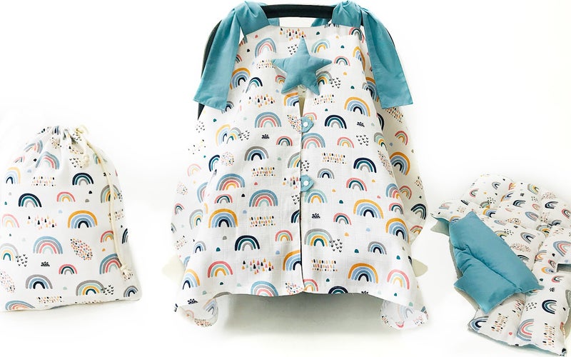 Atölye Eda Muslin Stroller Cover Cushion Pouch 3 Pieces - Image 3
