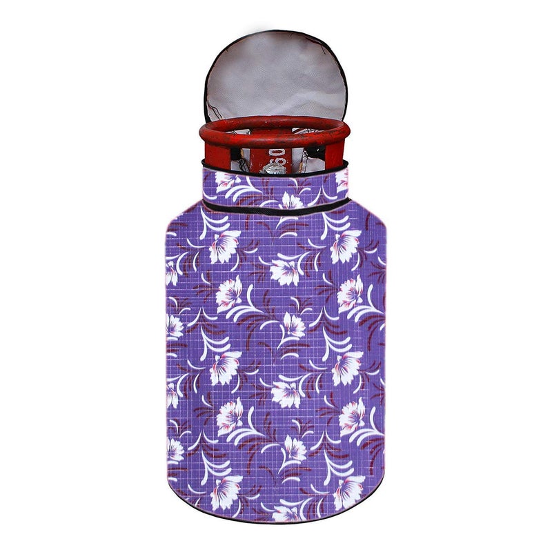 Decorly Furnishing Decorly Furnishing Printed Waterproof and Dustrproof Kitchen Gas Cylinder Cover Blue_01  - Image 2
