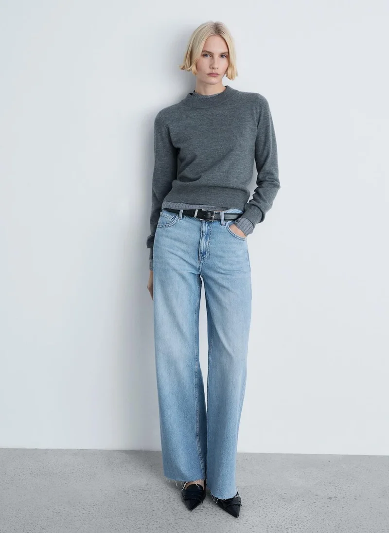 MANGO Danila Wide Leg High Rise Jeans