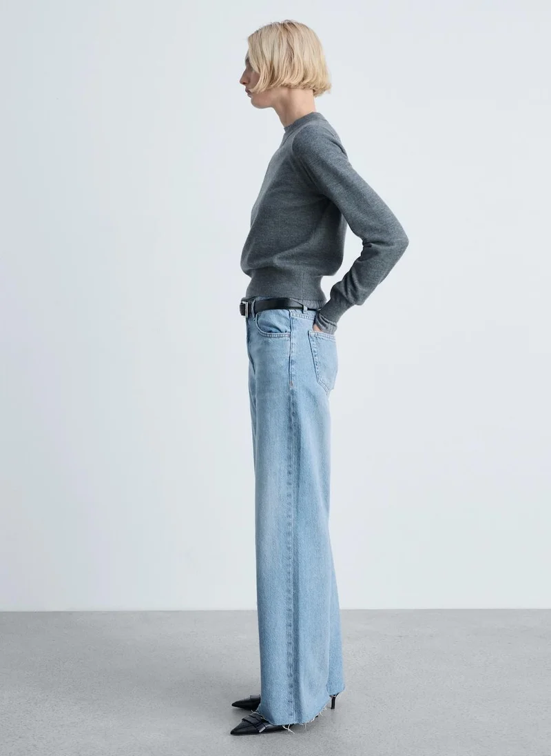 MANGO Danila Wide Leg High Rise Jeans