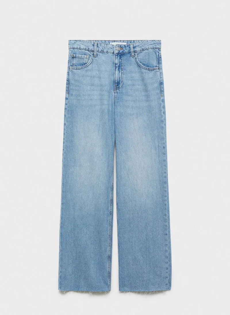 MANGO Danila Wide Leg High Rise Jeans