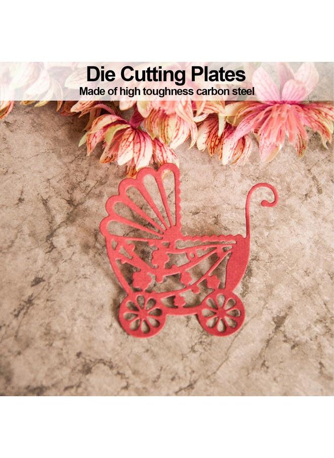 Thoraya - 2Pcs Cutting Die Square Stamp Box Stroller Shape Carbon Steel Metal Durable Easy Use Cutting Mold for Handicraft Carving - Image 1
