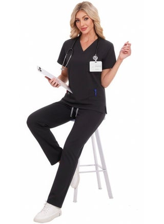 Womens Men Medical Scrubs Set Unisex Scrub Top and Scrub Pant Set Medical Uniform Scrubs Medical Uniform Set