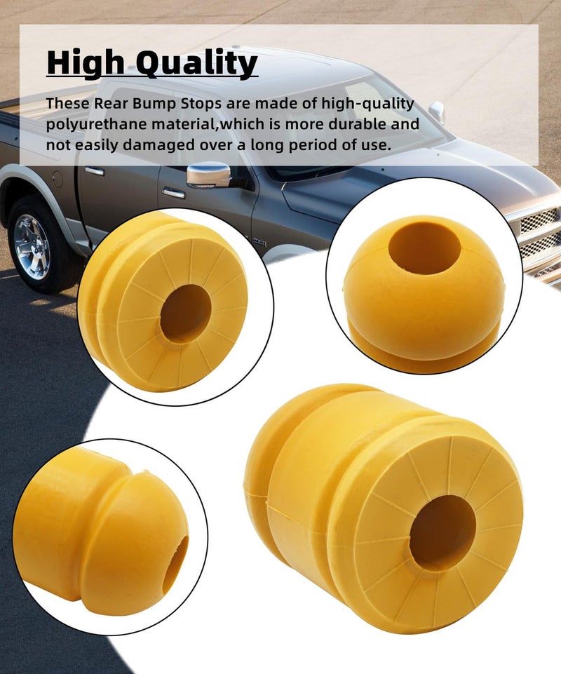 Taruimoo New Upgrade 2 Pcs Rear Bump Stops,Rear Suspension Control Arm Bumpers Compatible with Dodge Ram 1500(2009-2020),Replace Part Number 52855788AA - Image 4