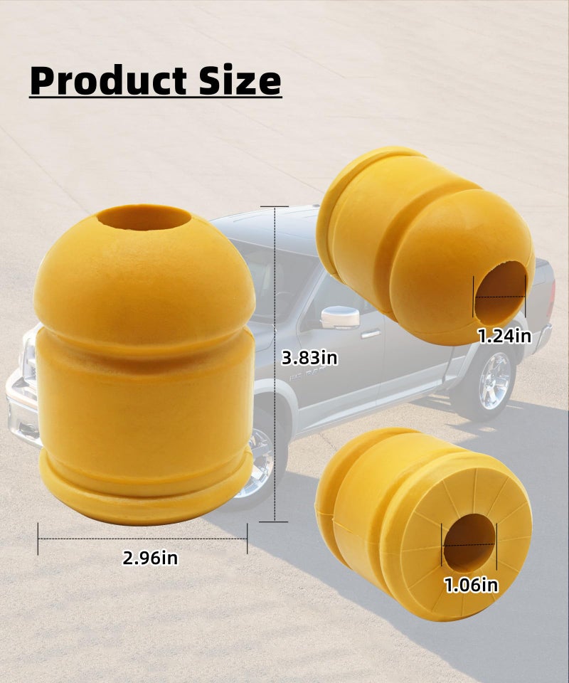 Taruimoo New Upgrade 2 Pcs Rear Bump Stops,Rear Suspension Control Arm Bumpers Compatible with Dodge Ram 1500(2009-2020),Replace Part Number 52855788AA - Image 3