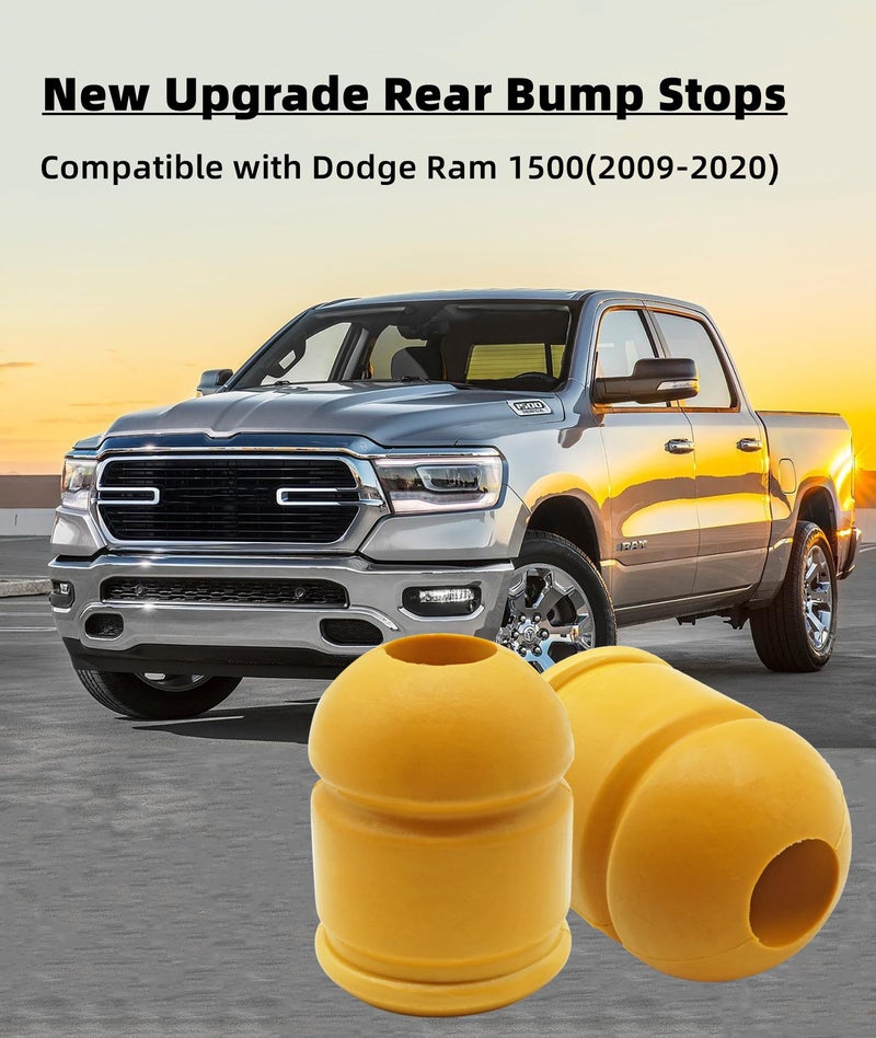 Taruimoo New Upgrade 2 Pcs Rear Bump Stops,Rear Suspension Control Arm Bumpers Compatible with Dodge Ram 1500(2009-2020),Replace Part Number 52855788AA - Image 2