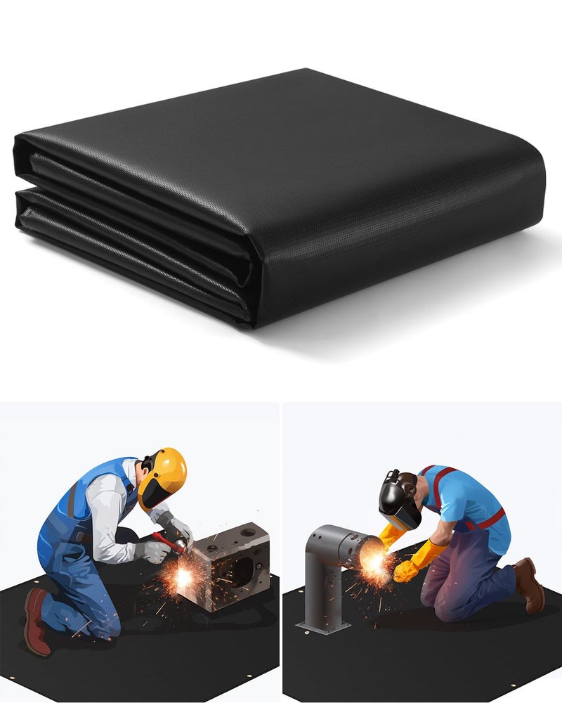 4x6ft Welding Blanket Silicone Coated Fiberglass Fire Blanket Welding Blanket Fireproof Designed for in Home and Outdoor Use for Professional and Heavyduty Welding Cutting and Other Uses