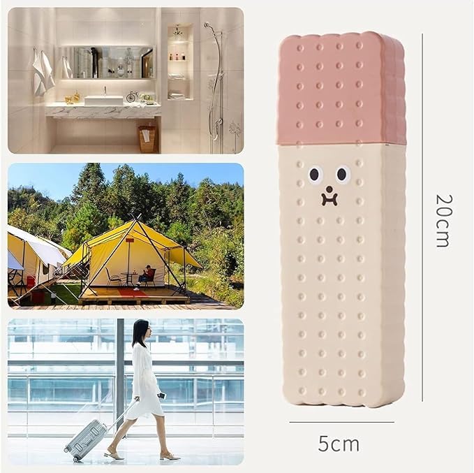 GNOLY Toothbrush Travel Case, Multi-Function Portable Toothbrush Cover, Dustproof Toothbrush Holder, Suitable for Adult & Kids Picnic Camping Hiking Travel (4) - Image 3