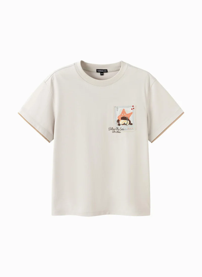 Balabala Kids Boys Round neck short-sleeved T-shirt