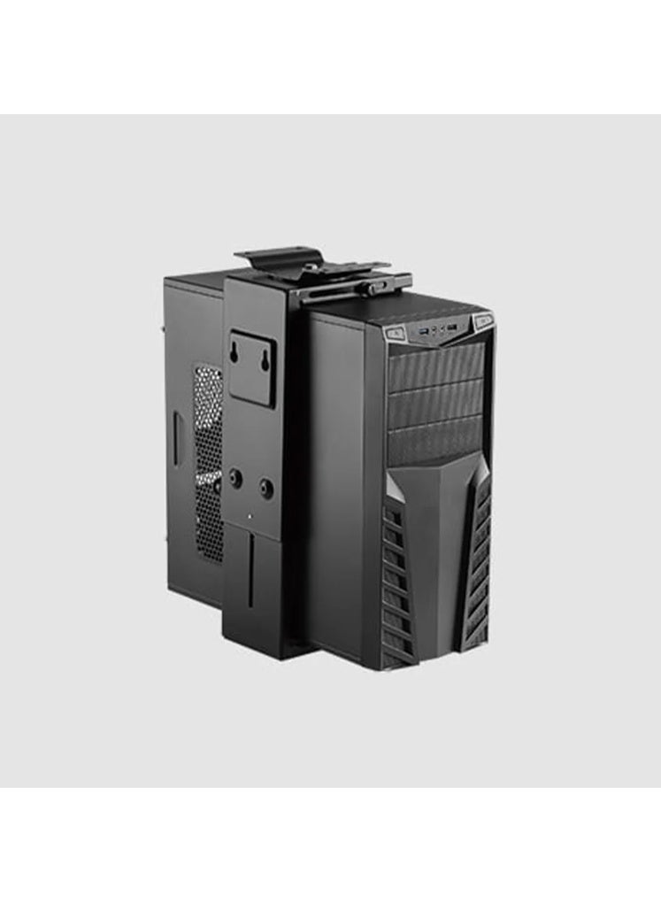 Adjustable Under Desk or Wall-Mounted Computer Stand – Universal Holder for PC Towers or Laptops – Space-Saving Mount with Adjustable Width & Height – Heavy-Duty Steel Construction - Image 3