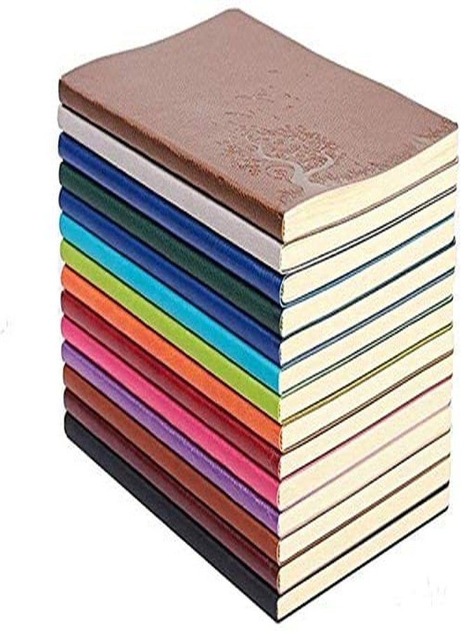 SINOBAND 4 Pieces Journals for Writing, A5 Paperback Colorful Notebooks, PU Leather Soft Cover, Lined Paper, Subject Notebooks for School and Office (Random Color) - Image 1