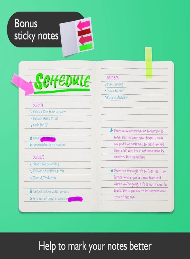 SINOBAND 4 Pieces Journals for Writing, A5 Paperback Colorful Notebooks, PU Leather Soft Cover, Lined Paper, Subject Notebooks for School and Office (Random Color) - Image 4