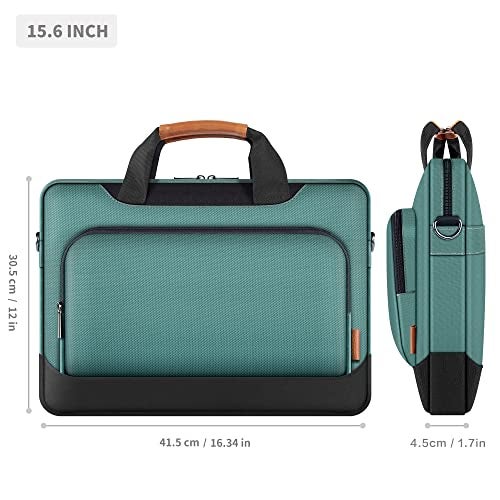 DOMISO 15-15.6 Inch Laptop Bag Business Briefcase Laptop Case Compatible with Lenovo 15.6" Ideapad 330/16" MacBook Pro/HP EliteBook 850 G3/Envy x360 15/Latitude 3580/Acer Chromebook/Asus,Green - Image 5