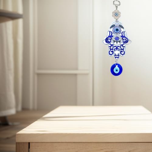 Betterdecor Blue Evil Eye Hamsa Hand Wall Hanging – Protection Amulet Talisman for Home Office Car Decor-023 - Image 5