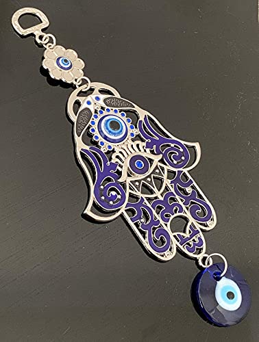 Betterdecor Blue Evil Eye Hamsa Hand Wall Hanging – Protection Amulet Talisman for Home Office Car Decor-023 - Image 3