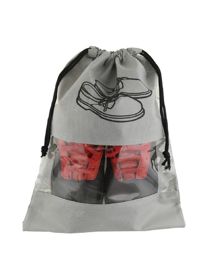 VIDORA VIDORA Shoe Cover for Traveling|Non Woven Drawstring Bag|Shoe Bags for Shoes, Slipper, Heels|Transparent Window | Pack of 6 Multicolor - Image 2