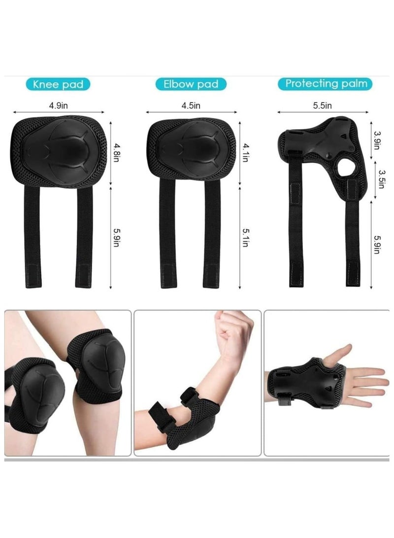 Soofam Kids Helmet And Pad Set, 7 In 1 Kids Bike Helmet Set, Adjustable Kids Helmet Elbow Pads Wrist Guards, Protective Gear Set For Scooter Skateboard Roller Skating Cycling - Image 3