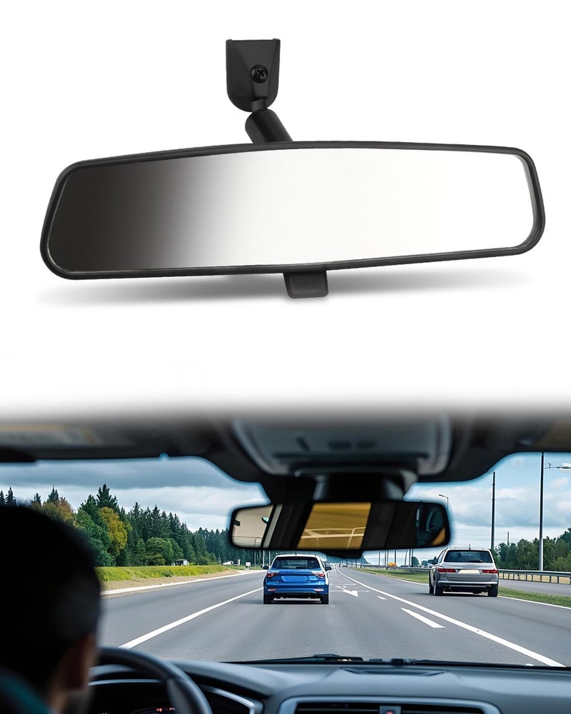 ANODZU Interior Rear View Mirror 10.31 Inch Fit for Ford F-150 F-250 F-350 F-450 F-550 Super Duty Focus Explorer Fusion Fiesta Bronco Taurus Expedition Edge Maverick 1999-2024 Front Rearview Mirror - Image 1
